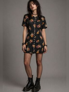 Decked Out 90s Floral Mini Dress 8